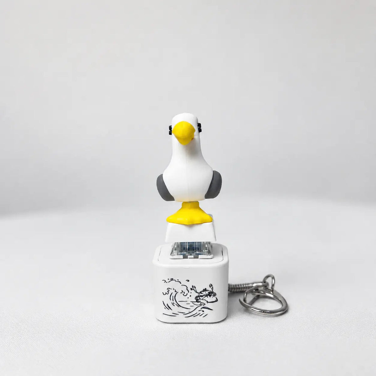 Seagull MINE! Button Keychain-Real Sound & LED Light