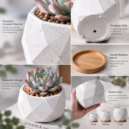 Modern Succulent Ceramic Planter