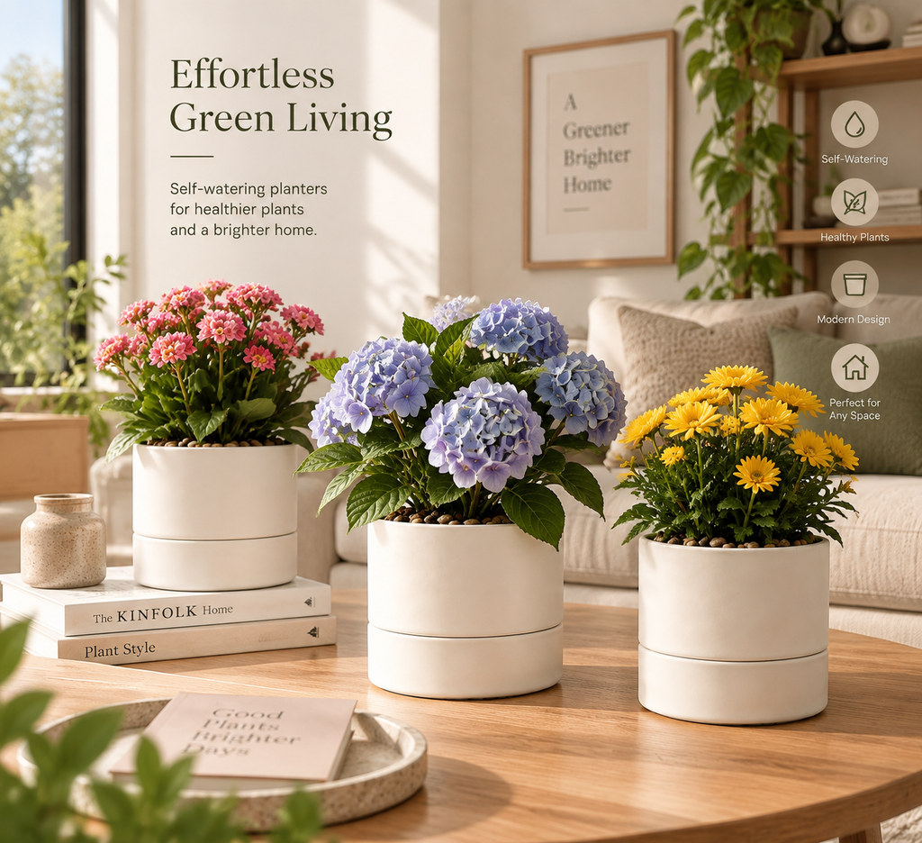 EverGrow Minimalist Self-Watering Planter